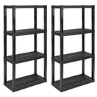 Oskar - Étagère de rangement à 4 niveaux - 14 po x 30 po x 57 po - Noir-Capacité totale de 400 lb (180 kg), 100 lbs par étagère