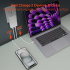 HyperGear - Chargeur mural de voyage plat ultra-fin à deux ports USB-C 65 W-Chargement rapide pour iPad et tablettes Android