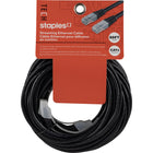 Staples - Câble réseau CAT 6 - 50 pi-Compatibilité amont – Offrant une compatibilité amont avec le câble Cat5 et Cat5e, ce câble Cat6 est conçu pour le branchement d'appareils de réseau haute vitesse, comme les ordinateurs, modems câble ou DSL, les commutateurs réseau, les routeurs, les appareils de diffusion en continu, les consoles de jeux et bien d'autres encore