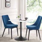 Modway - Lippa 28 po Carré Bois Table à manger, Noir Blanc-Socle métallique résistant aux éclats