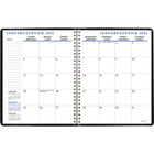 Staples - Agenda hebdomadaire/mensuel 2026 - 8 3/4 po H x 6 7/8 po l - noir - bilingue-Hebdomadaire : une semaine sur deux pages verticales de planification avec sections de notes lignees dans le haut, mensuel : sur deux pages avec section de notes, reference du mois passe et futur et de format bloc