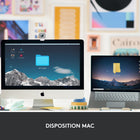 Logitech - MX Keys Mini pour Mac Clavier Minimaliste Sans Fil Eclairé - USB-C - Gris Pale-Connectivité Bluetooth