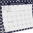 Blueline - 2027 Calendrier mural mensuel coloré avec reliure à double spirale dorée - 15 po x 12 po - Nautique - bilingue-Semaines numérotées