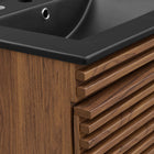 Modway - Render Support mural de 24" Vanette de salle de bain - Noir noyer-MDF et panneau de particules