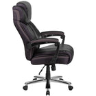 Flash Furniture-Fauteuil de bureau de luxe pivotant Big & Tall série Hercules, capacité de 500 lb, cuir noir, GO2223BK-Bordure en maille embellie