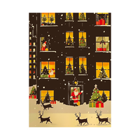 Pierre Belvédère - Cartes Temps des Fêtes-Fenêtres de Noël - 6 x 4,5 po - boîte de 20 et enveloppes - Anglais - paquet de 20-Cartes et enveloppes de haute qualité pour la saison des fêtes