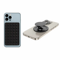 Blu Element - Poignée Kick-N-Grip et PhoneSquid Combo - Noir-Construction ultra fine : conçue pour être presque invisible, cette poignée est plus fine qu'une pièce de 25 centimes. MagSafe & Adhésif Combo : Offre à la fois la compatibilité MagSafe et un adhésif puissant pour une fixation sécurisée.