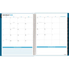 Five Star - Agenda scolaire hebdomadaire/mensuel Style 2024-2025 - 8 1/2 po x 11 po - bleu - bilingue-Un mois sur 2 pages comprenant des blocs quotidiens non lignés pour la planification ouverte, ainsi que des sections pour voir plus loin, des notes et des réflexions, Deux pages par semaine avec des blocs lignés verticalement pour chaque jour de la semaine et des cases à cocher pour marquer les priorités, Les week-ends sont combinés dans une colonne
