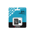 Kingston - 64 Go Canvas Go! Plus MicroSD Carte Avec Adaptateur-Débits V30 et U3 performants