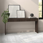 Hudson&Canal - Console rectangulaire cannelée Lawrence de 162,5 cm de large, couleur aulne brun-Caractéristiques assemblage facile
