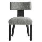 Modway - Nalani Tissu tapis Chaises de salle à manger Ensemble de 2 - Tissage à bruyère gris noir-10