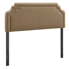 Modway - Magnolia Taille Velvet Performance Résistant aux Taches Tête de lit Queen size - Taupe-Rembourrage en cuir végane