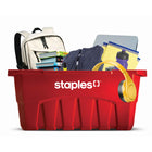 Staples - Le bac rouge réutilisable, Anglais-Écologique : Réutilisable