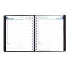 Blueline - 2026 Agenda quotidien Essential - 11 po x 8-1/2 po - Noir - Bilingue-Reliure spirale double avec couverture souple aspect lézard noir 