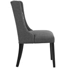 Modway - Baronet Bouton touffé Tissu Chaise à manger - Gris-Rembourrage en mousse dense