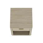 Manhattan Comfort - Ensemble de 2 tables de chevet modernes Evelyn 20" à 1 tiroir - Naturel-20 po L x 20 po l x 24 po H