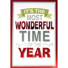 Mill Brook Studio - Cartes de souhaits Noël / Enveloppes - 5-3/8 po x 7-3/4 po - Le plus Merveilleux Temps de l'Année - Paquet de 18-Cartes de souhaits qualité boutique