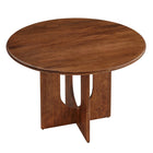 Modway - Rivian Ronde 48 po Bois Table à manger, Noyer-Table ronde à manger