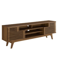 Modway - Render 71 po Meuble téléviseur multimédia, Noyer-Meuble téléviseur moderne du milieu du siècle
