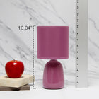 Simple Designs - Petite Round Table Lamp - Mauve With Matching Shade-Un interrupteur rotatif accessible situé sur le cordon de cette lampe permettant une fonction marche/arrêt rapide et facile selon les besoins