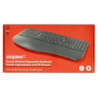 Staples - Clavier ergonomique sans fil Tech - Noir - Francais-Pieds à inclinaison réglable pour plus de confort