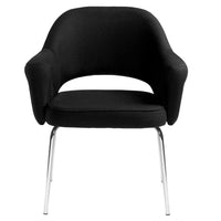 Nightingale - Tonik Chaise design à 4 pieds - Noir-Cadre tubulaire en acier avec pieds arrière inclinés pour plus de stabilité avec finition chromée pour plus de durabilité