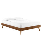 Modway - Margo Bois Cadre complet de plate-forme, Noyer-Construction en bois, MDF et placage