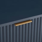 Manhattan Comfort - Dumbo table de chevet moderne, commode et commode haute 5 tiroirs - bleu minuit - ensemble de 3-Parfait pour le rangement dans la chambre, les lampes ou les objets de décoration