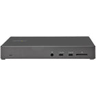 Startech - Station d'accueil USB Type-C pour triple moniteur 4K 100 W - Noir/Gris sidéral-PRÊT AU DÉPLOIEMENT : station d'accueil USB Type-C universelle multi-écrans sans configuration de pilote, dotée de 2 emplacements K de verrouillage de sécurité, d'un bouton marche/arrêt, d'un câble hôte USB-C de 3,3 pieds (1 m) , Prise en charge de Windows/Chrome OS