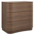 Modway - Mirae 3 tiroirs Commodeuse compacte courbe, Chêne brun brossé-Commode compacte à 3 tiroirs