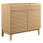 Modway - Render 36" Armoire à coiffeuse de salle de bain - Chêne-7