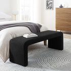 Modway - Simba Tissu Boucle Banc long de la chute d’eau - Noir-Conception des cascades