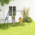 Outsunny - Portique d'extérieur pour enfants avec deux sièges-Il offre une protection contre les intempéries et est résistant aux UV pour résister aux éléments 