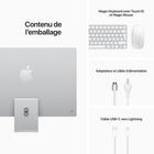 Apple - iMac 24" 4,5k Retina - GPU M1 8 cœurs - SSD 256 Go - Mémoire unifiée 8 Go - Argent - Anglais-Système à six haut-parleurs haute-fidélité avec haut-parleurs de graves à annulation de force