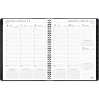 Mead - Cahier de rendez-vous hebdomadaire/mensuel Contempo 2025 - 10 7/8 po H x 8 1/4 po l - Noir - Bilingue-Format des pages : 10 7/8 po H x 8 1/4 po l