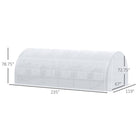 Outsunny - Serre tunnel 10 pi x 10 pi x 7 pi à entrée piétonne-Bâche PE sélectionnée pour la protection UV  
