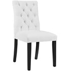 Modway - Duchess Vinyle Chaise à manger Ensemble de 2 - Blanc-Pieds en caoutchouc massif