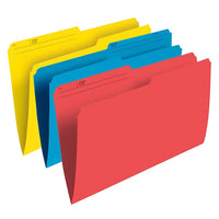 Staples - Chemises de classement de couleur - format lettre - primaire - paquet de 25-Les codes-couleur accélèrent le classement des dossiers et emp&ecirc;chent de les égarer !