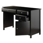 Winsome - Bureau d'écriture Delta, noir (22147)-Fabriqué de bois composite, fini noir