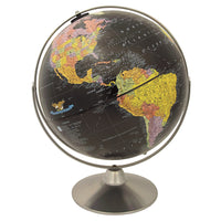 Replogle - Globe terrestre Starlight 12 po noir océan avec métal et semi-méridien - Anglais-Base en métal robuste