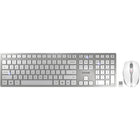 Cherry - Clavier sans fil DW 9100 Slim combiné clavier et souris optique - blanc et argent-Connexion soit par Bluetooth, soit par sans fil 2,4 GHz