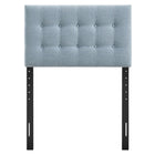 Modway - Emily Tissu tapis Tête de lit jumelée, Bleu ciel-Quatre positions de montage