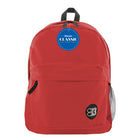 BAZIC Products - Sac à dos classique 17 po rouge, paquet de 2-Bretelles et poignée de transport confortablement rembourrées et réglables