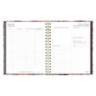 Blueline - Agenda Mensuel 17 Mois D’Août À Décembre - 9 1/4 po H x 7 1/4 po l - Motif Floral - Bilingue-Jours fériés