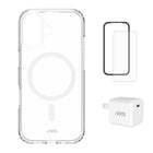 AXS - Ensemble de départ - Ultra Clear, protecteur d'écran et chargeur 30W pour iPhone 17-Étui résistant aux chutes avec des poches d’air absorbant les chocs