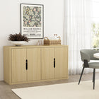 Manhattan Comfort - Buffet moderne Rivington 60" à 4 portes - Chêne naturel-Quatre niveaux spacieux offrent un généreux espace de rangement dissimulé pour le stockage de la salle à manger, l’organisation du salon ou la décoration de l’entrée