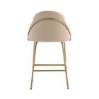 Manhattan Comfort - Gracie tabouret de comptoir moderne de 22" en similicuir rembourré - beige et doré-Assemblage minimal requis. Quincaillerie incluse