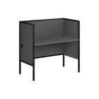 Monarch Specialties - Bureau A Cloison - 48 po L - Bureau - Travail - Qualité Commerciale - Stratifié Gris - Métal Noir - Moderne-Cette cabine de bureau élégante et moderne de 48 pouces de long avec un bureau de qualité commerciale, en stratifié gris lisse avec un dos entièrement fini et un cadre en métal noir robuste, est parfaite pour les espaces de travail tendance et fonctionnels