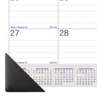 Blueline - 2025-2026 DuraGlobe sous-main académique mensuel - 22 po x 17 po - Bilingue-Calendrier de référence annuel sur chaque page