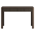 Hudson&Canal - Bureau rectangulaire cannelé Palmera - 47,5 po l - Chêne brun-Fabriqué en MDF robuste avec une finition chêne brun réalisée à la main